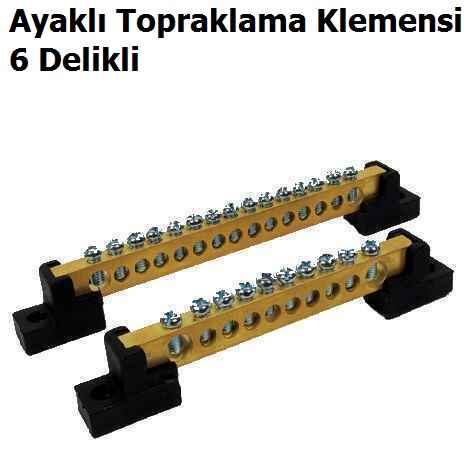 6 Delikli Ayakl Topraklama Klemensi