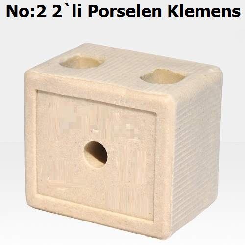 No:2 2`li Porselen Klemens