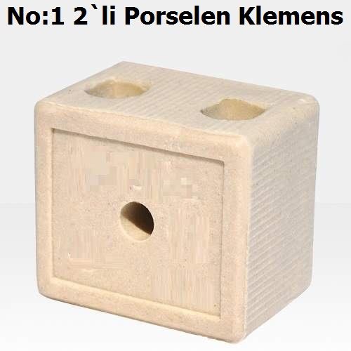 No:1 2`li Porselen Klemens