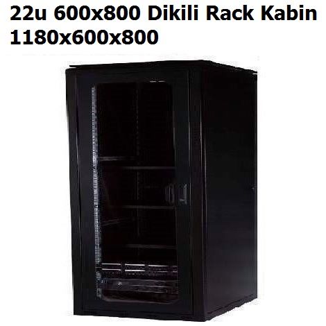 22u 600x800 Dikili Rack Kabin