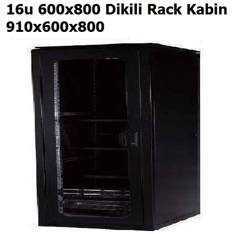 16u 600x800 Dikili Rack Kabin