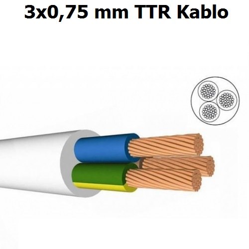 3x0,75 mm TTR Kablo