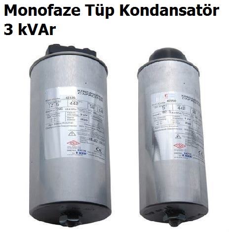 3 kVAr Monofaze Tp Kondansatr