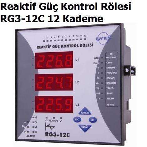 RG3-12C 12 Kademe Reaktif G Kontrol Rlesi