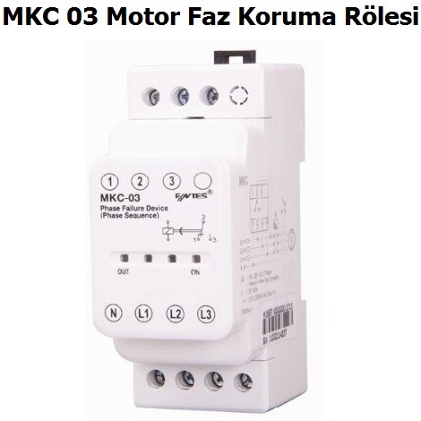 Entes MKC 03 Motor Faz Koruma Rlesi