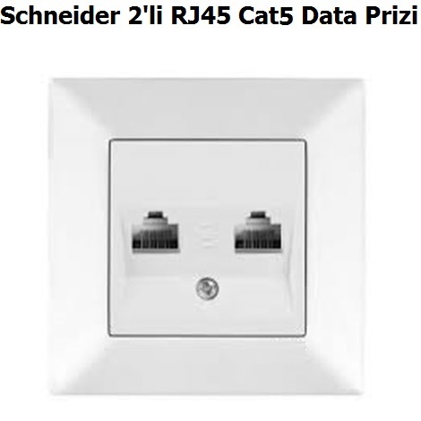 Schneider Alia 2`li RJ45 Cat 5 Data Prizi