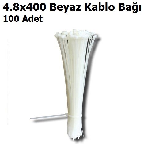 4.8x400 Beyaz Kablo Ba