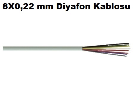 8X0,22 mm Diafon Kablosu