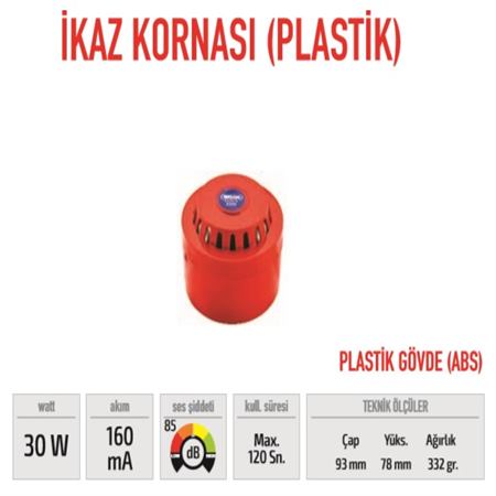 24v 110v Plastik Alarm Korna