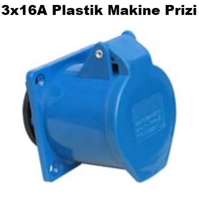 3x16A Plastik Makine Prizi