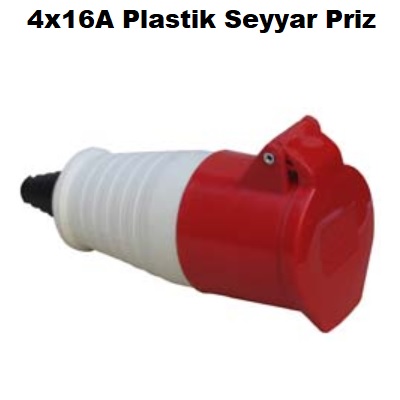 4x16A Plastik Seyyar Priz