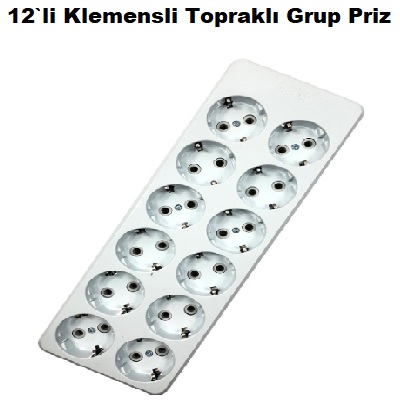 12`li Klemensli Toprakl Grup Priz