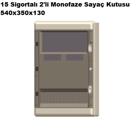 15 Sigortal 2`li Monofaze Saya Kutusu