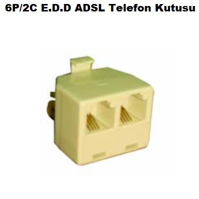 6P/2C E.D.D ADSL Telefon Kutusu Adaptr