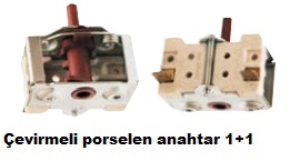 evirmeli Porselen Anahtar 1+1 