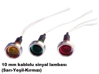 10 MM Kablolu Sinyal Kablosu (Sar-Yeil-Krmz)