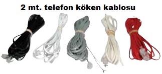 2 Metre Telefon Kken Kablosu