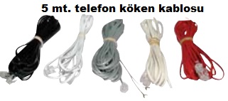 5 Metre Telefon Kken Kablosu