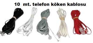 10 Metre Telefon Kken Kablosu