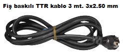 3 Metre Fi Baskl 3x2,5 TTR Kablolu