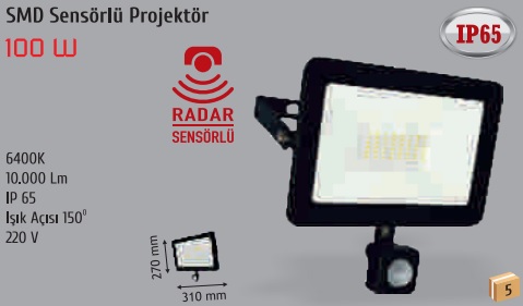 100w Sensrl Led Projektr