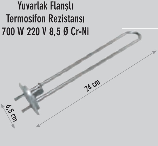 700w Yuvarlak Flanl Termosifon Rezistans