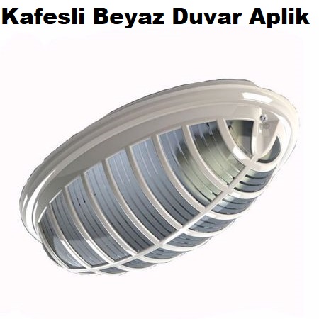 Kafesli Beyaz Duvar Aplik