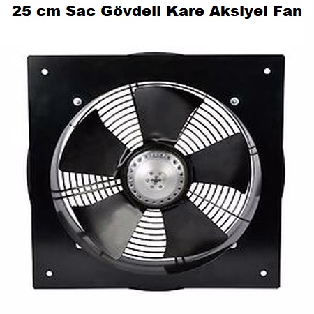 25 cm Sac Gvdeli Kare Aksiyel Fan