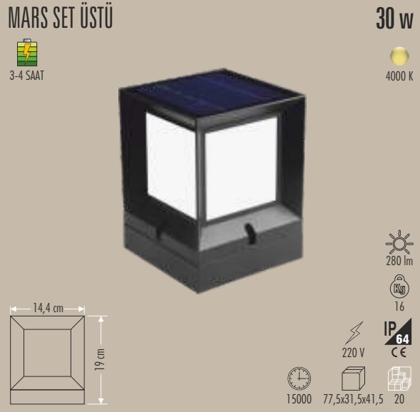 Solar Set st Bahe Duvar Armatr