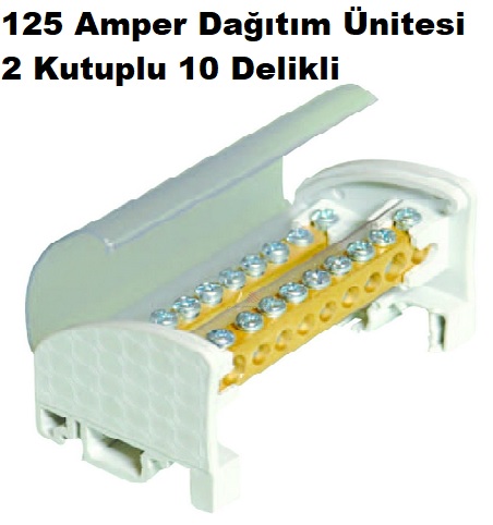 2 Kutuplu 10 Delikli 125 Amper Datm nitesi