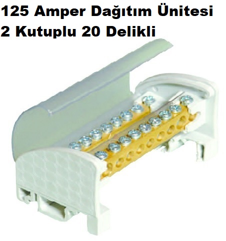 2 Kutuplu 20 Delikli 125 Amper Datm nitesi