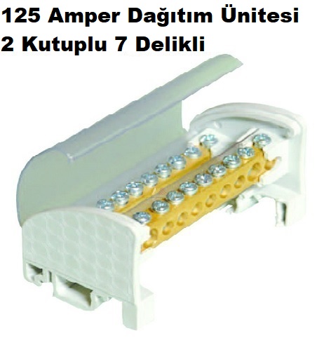 2 Kutuplu 7 Delikli 125 Amper Datm nitesi