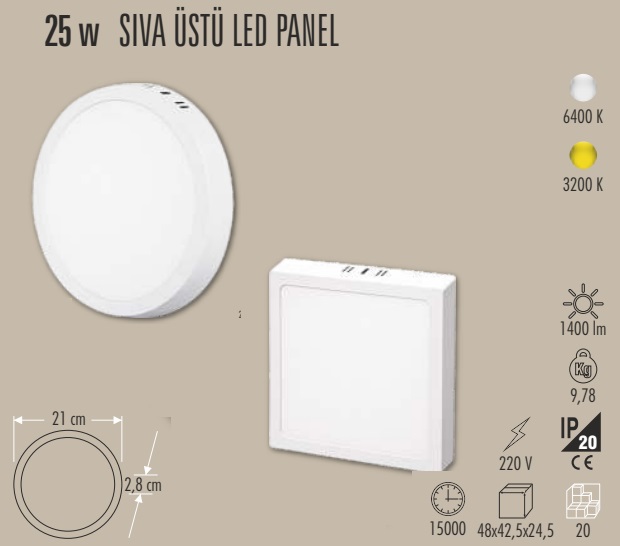 24w Sva st Led Panel Armatr