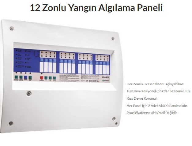 12 Zonlu Yangn Alglama Paneli