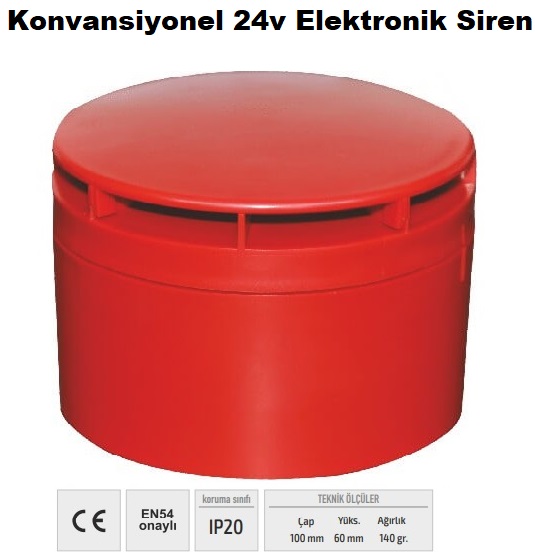 Konvansiyonel 24v Elektronik Siren