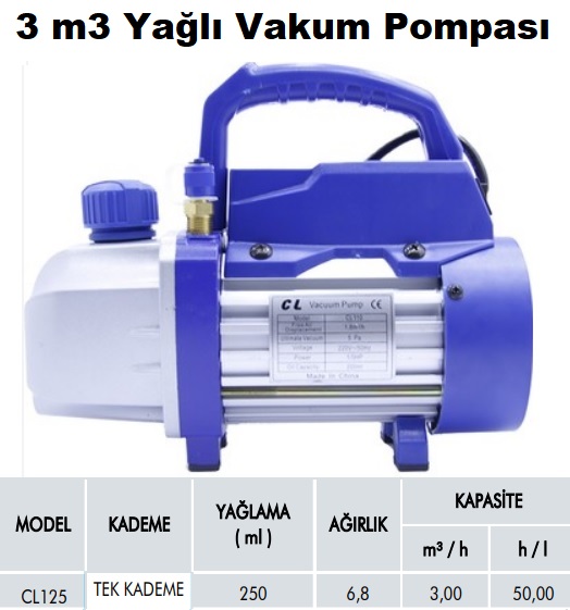 CL 125 3 m3 Yal Vakum Pompas