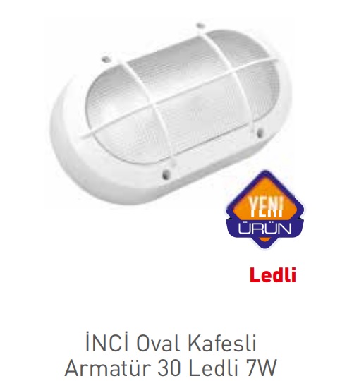 Ledli Oval Kafesli Duvar Armatr