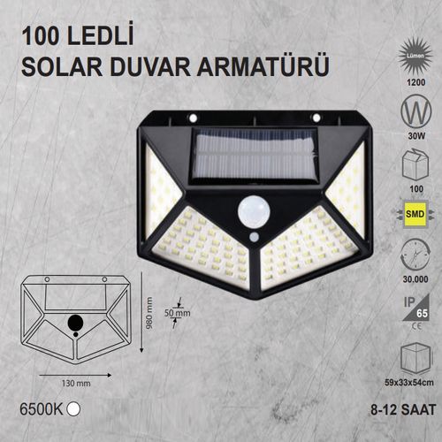 Ledli Solar Duvar Armatr