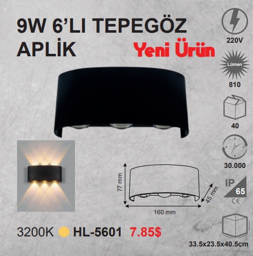 9w ift Ynl Led Duvar Aplii