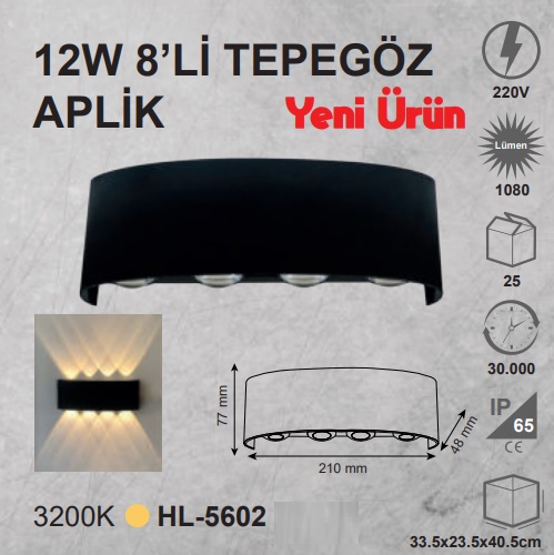 12w ift Ynl Led Duvar Aplii