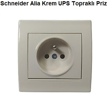 Schneider Alia Krem UPS Topraklı Priz