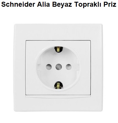 Schneider Alia Beyaz Toprakl Priz