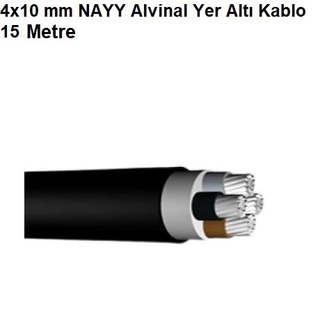 15 Metre 4x10 mm NAYY Alvinal Yer Alt Kablo