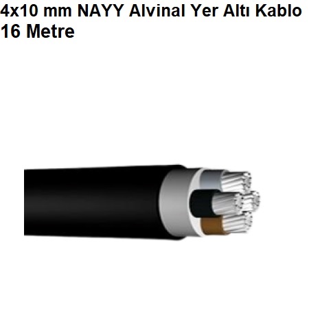 16 Metre 4x10 mm NAYY Alvinal Yer Alt Kablo