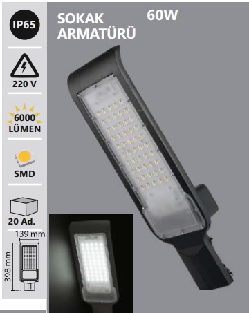 60w Led Sokak Armatr