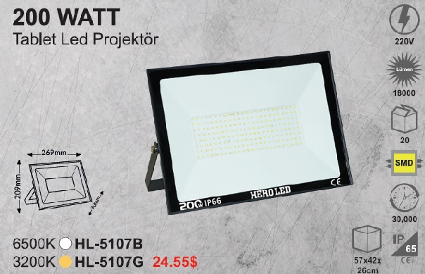 200w Smd Led Projektr